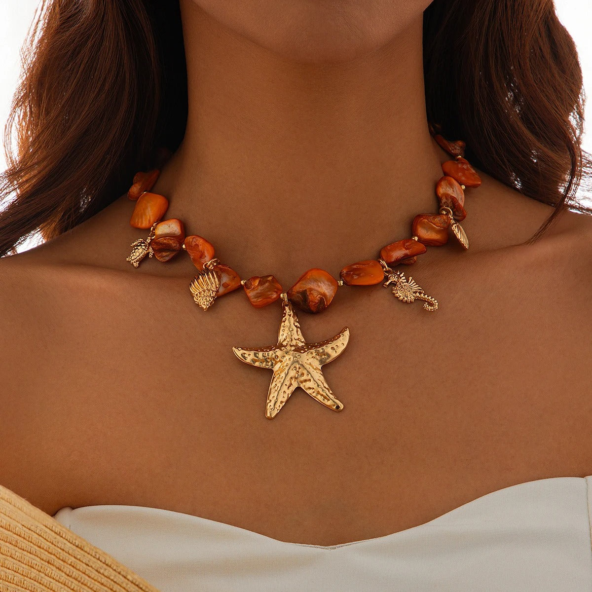 Beach Charm Choker Necklace