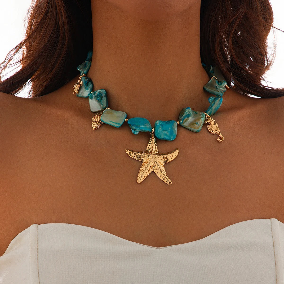 Beach Charm Choker Necklace