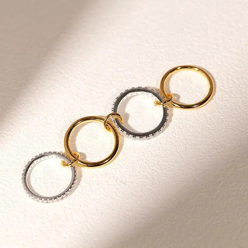 Connected Gold&Silver Ring