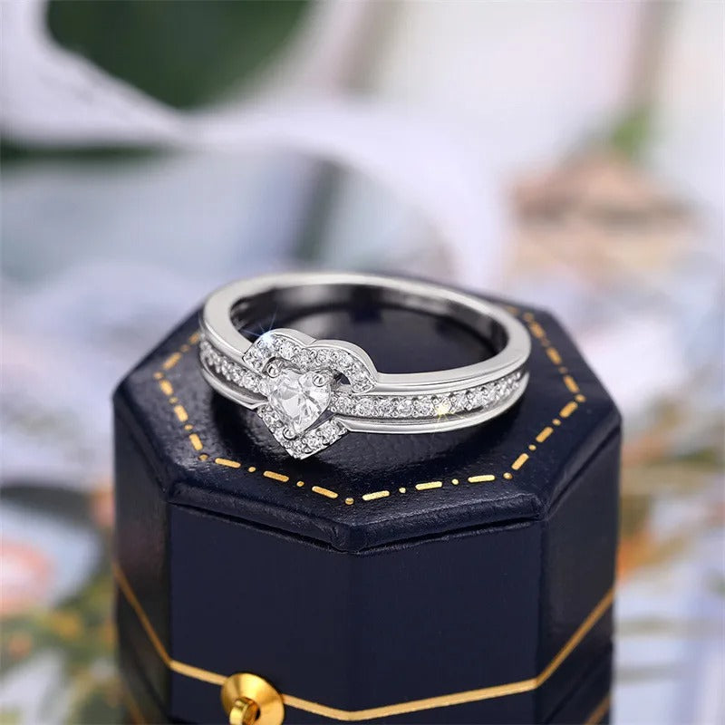 Sterling Heart Silver Ring