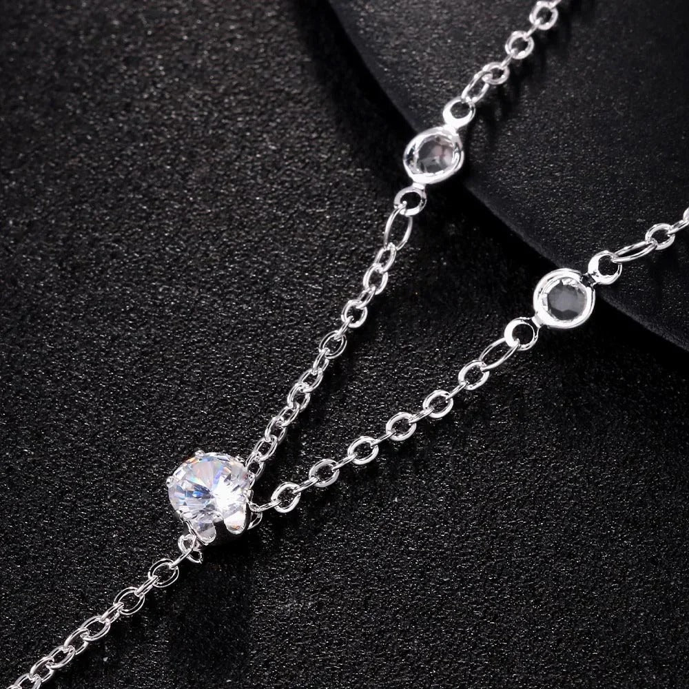 Rhinestone Cross Body Necklace