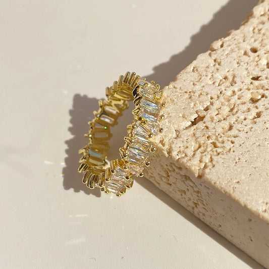 Classic Baguette Cubic Zirconia Ring