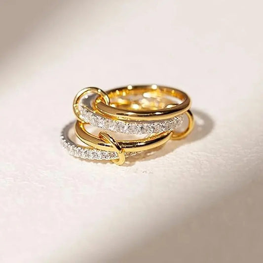 Connected Gold&Silver Ring
