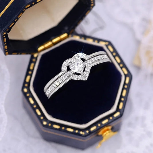 Sterling Heart Silver Ring