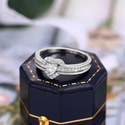 Sterling Heart Silver Ring